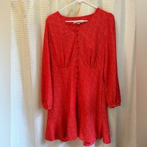 Loft Red Dress Size 4